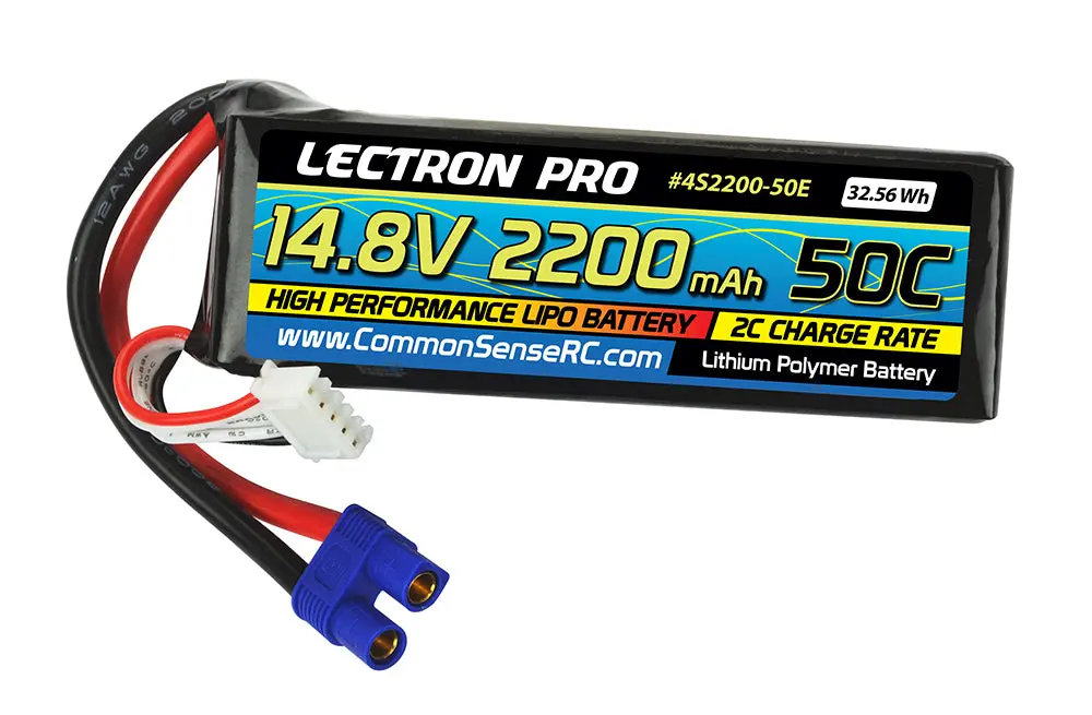 Lectron Pro 14.8V 2200Mah 50C Lipo Battery With Ec3 1