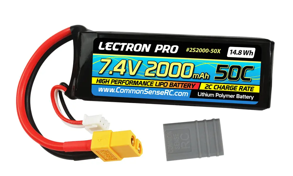 Lectron Pro 7.4V 2000Mah 50C Lipo Battery With Xt60 Connector / Most Common 1
