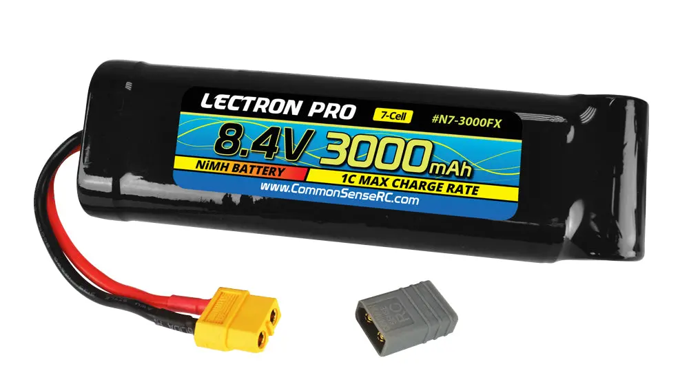 Lectron Pro Nimh 8.4V (7-Cell) 3000Mah Flat Pack With Xt60 Connector / Most Common 1