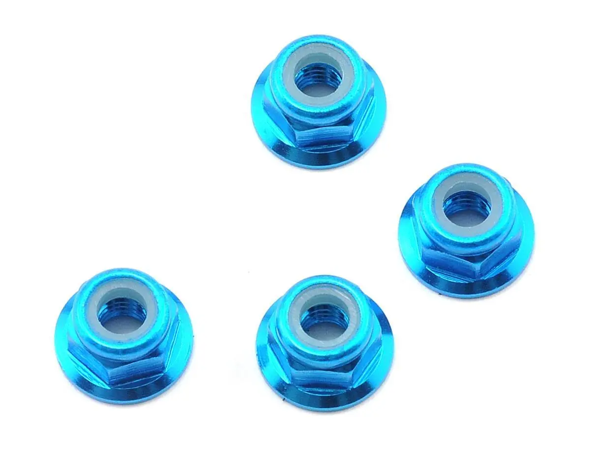 Schumacher M4 Nyloc Wheel Nut - Blue Alloy 1