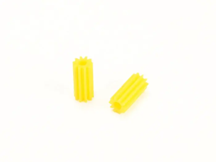Pn Racing Pnwc Machine Cut Delrin 64P 10T Long Pinion (2Pcs) (Yellow) 1