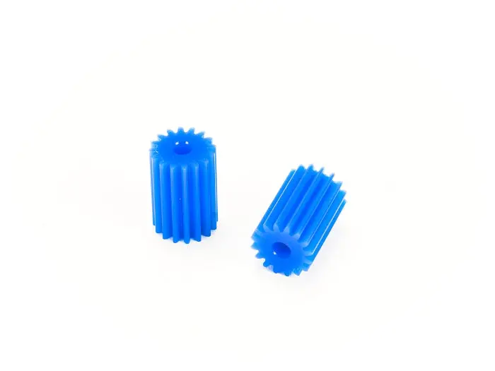 Pn Racing Pnwc Machine Cut Delrin 64P 16T Long Pinion (2Pcs) (Blue) 1