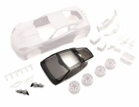 Kyosho Mini-Z Corvette Zr1 White Body Set W/Wheel 1