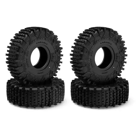 Meus Racing 1.0-Inch Rc Rubber Tire Set Ms6 Rc Tire For 1/18 Trx4m 1/24 Scx24 Fcx24 Ax24 - Mpro Pin M1002 1