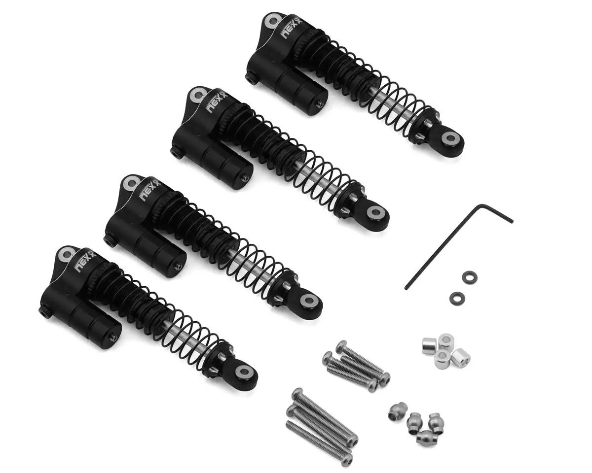 Nexx Racing Redcat Ascent-18 59Mm Aluminum Oil-Filled Reservoir Shocks (Black) (4) 1