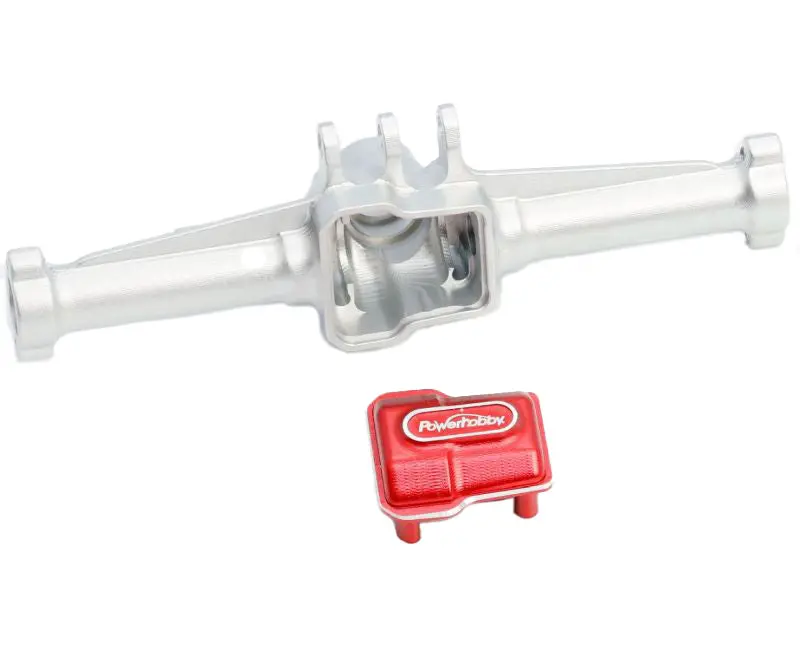 Power Hobby Aluminum Rear Axle Housing Silver Trx-4M 1