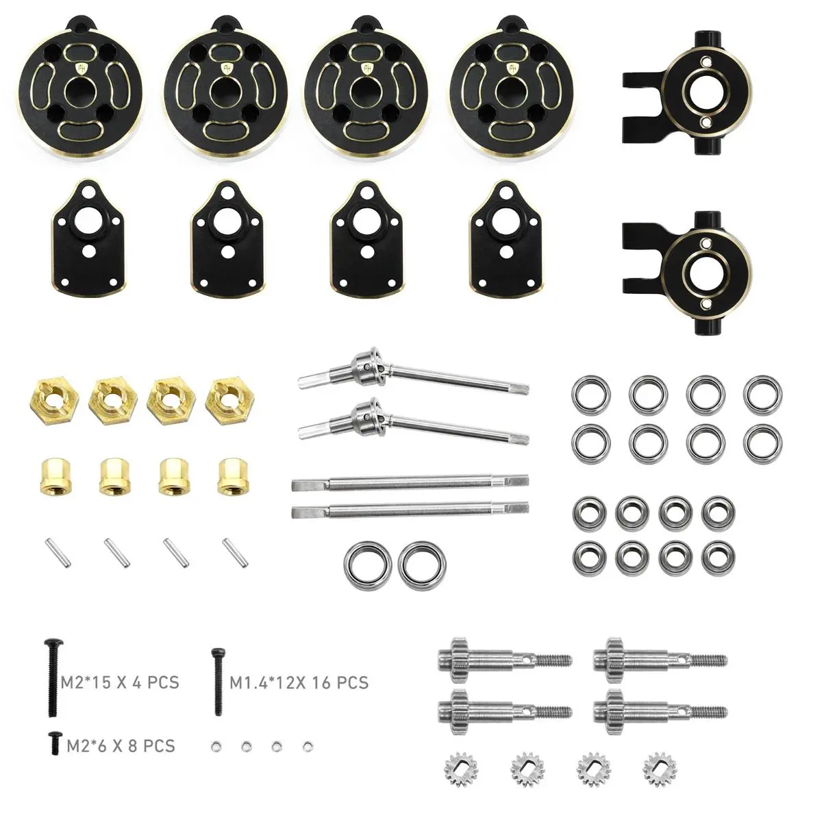 Power Hobby Brass Front / Rear Portals, For Traxxas Trx-4M 1