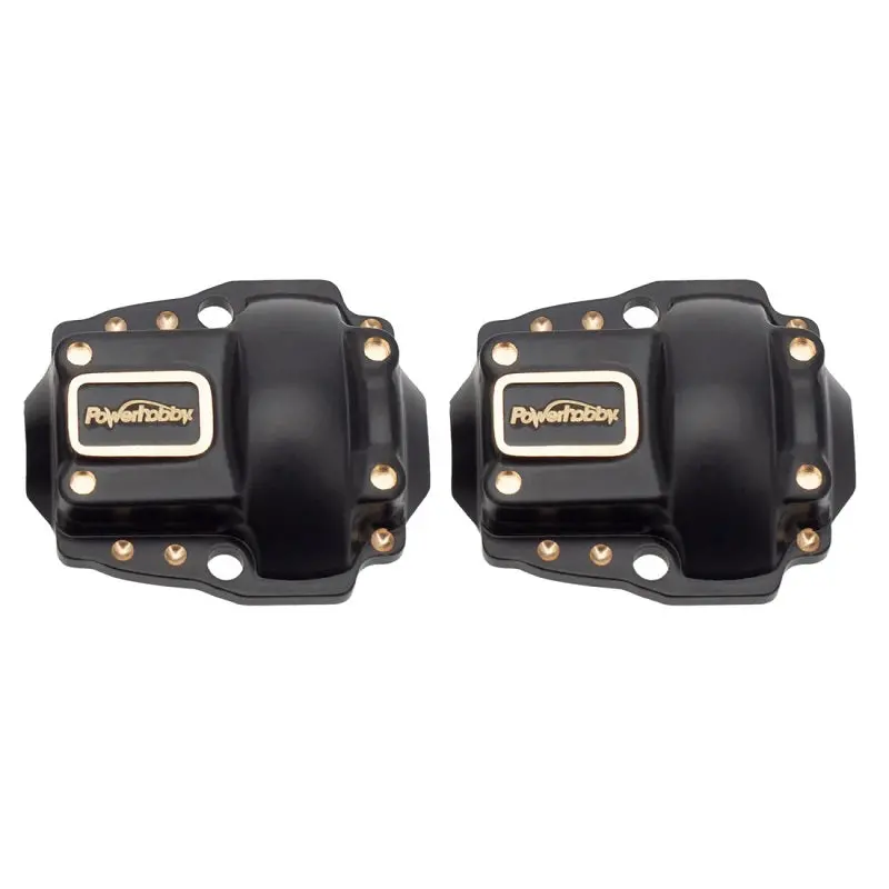 Power Hobby Brass Front + Rear Diff Covers For 1/18 Redcat Ascent-18 1