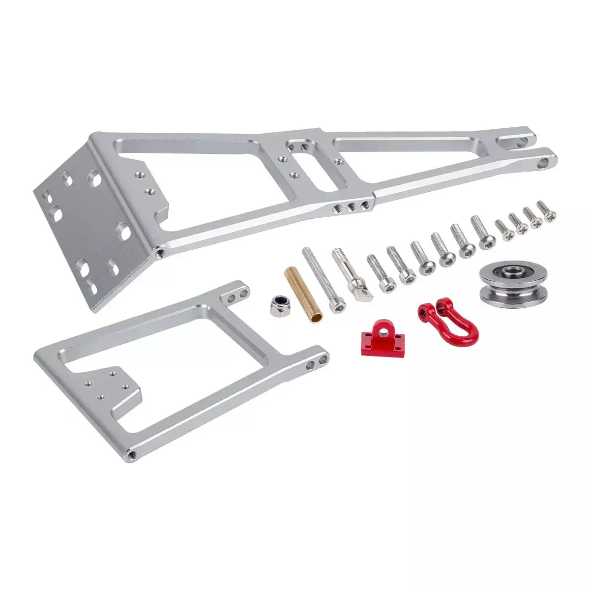 Powerhobby 1/10 1/0 Crawler Servo Winch Double Stent Rescue Tow Truck Crane Arm Wrecker Kit Silver 1