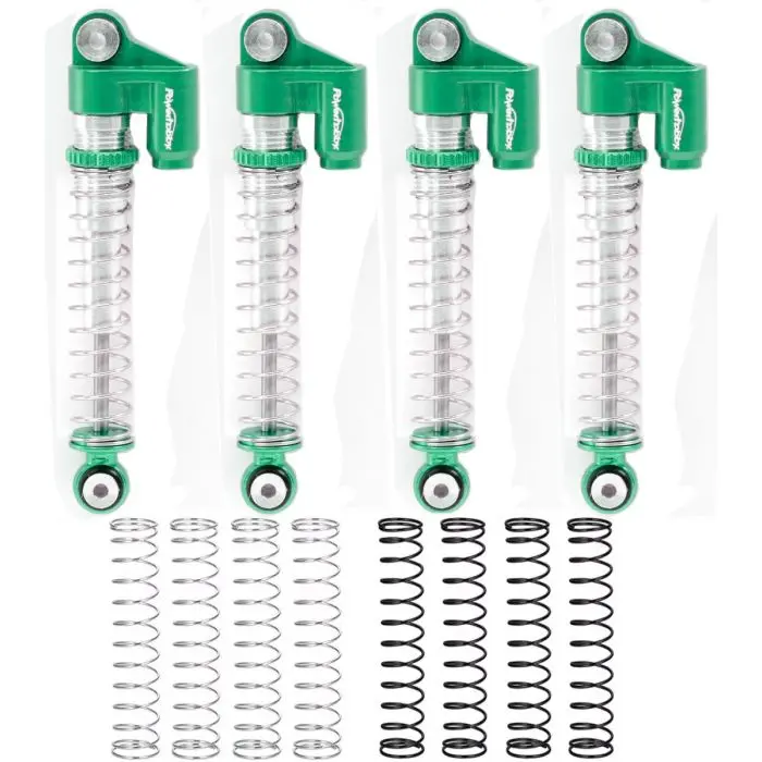Powerhobby Aluminum Threaded Long Travel Shocks, Green, For Scx24 C10 / Jeep Micro Crawler 1