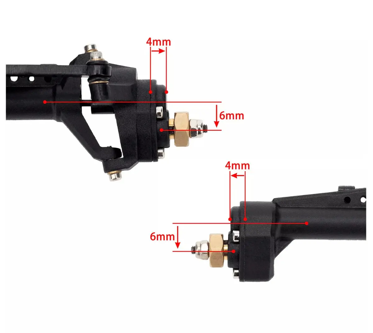 Powerhobby Axial Scx24 Front Rear Portal Axle Jeep C10 Bronco Deadbolt Crawler 2