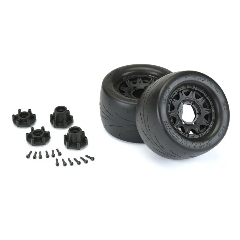 1/10 Prime Front/Rear 2.8" Street Mt Tires Mounted 12Mm Blk Raid (2) - Pro1011610 2