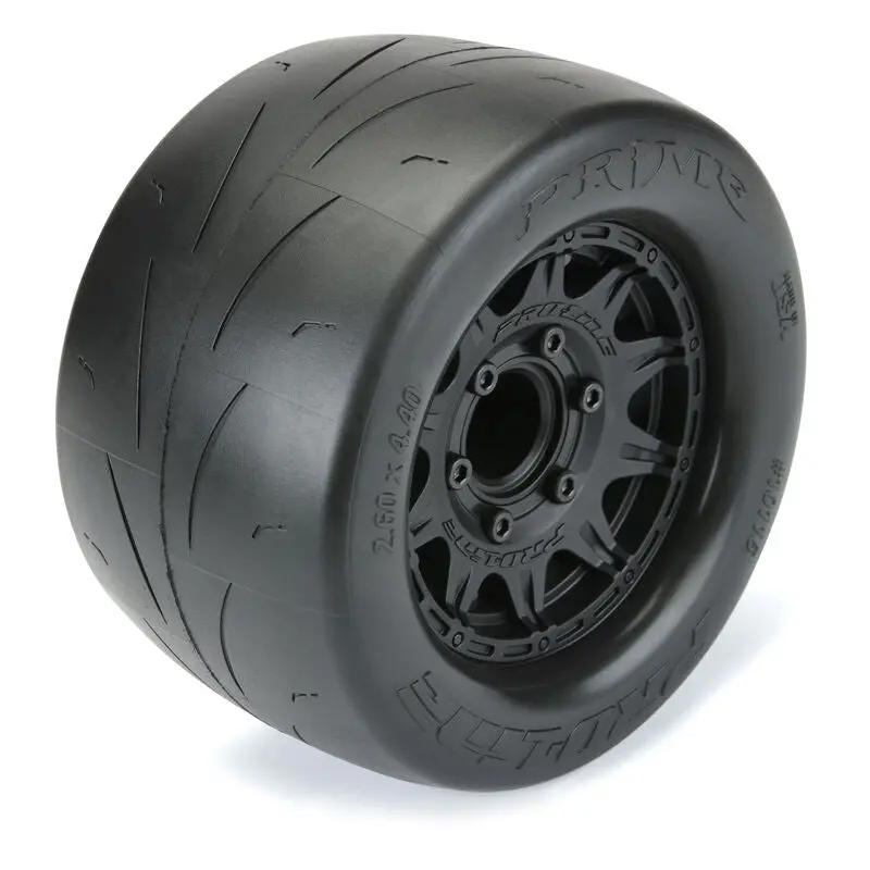 1/10 Prime Front/Rear 2.8" Street Mt Tires Mounted 12Mm Blk Raid (2) - Pro1011610 1