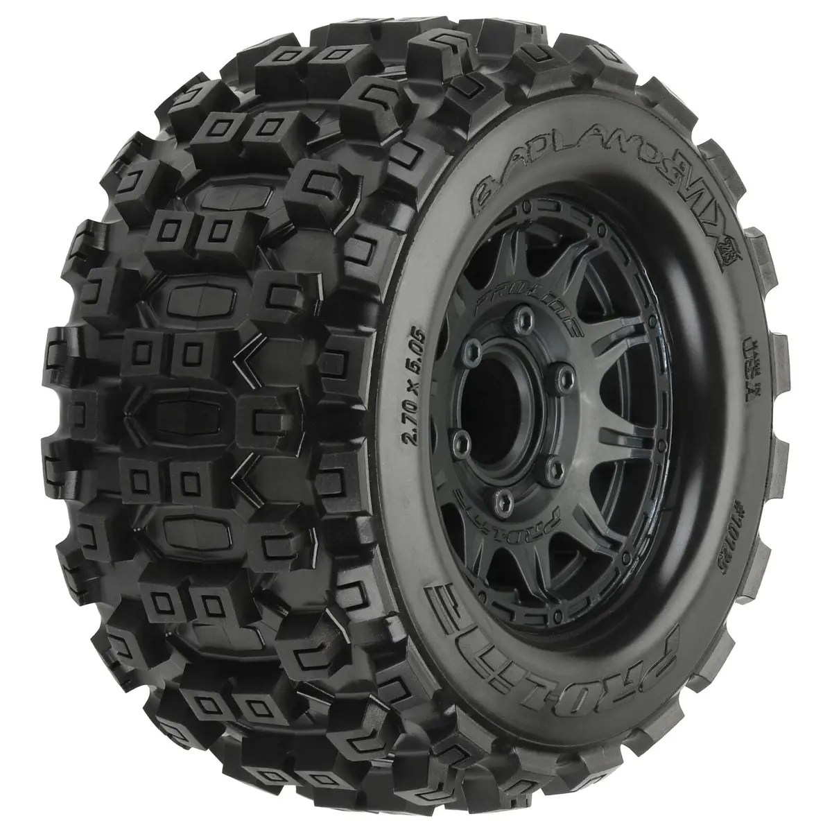 1/10 Badlands Mx28 Fr/Rr 2.8" Mt Tires Mounted 12Mm Blk Raid (2) - Pro1012510 1