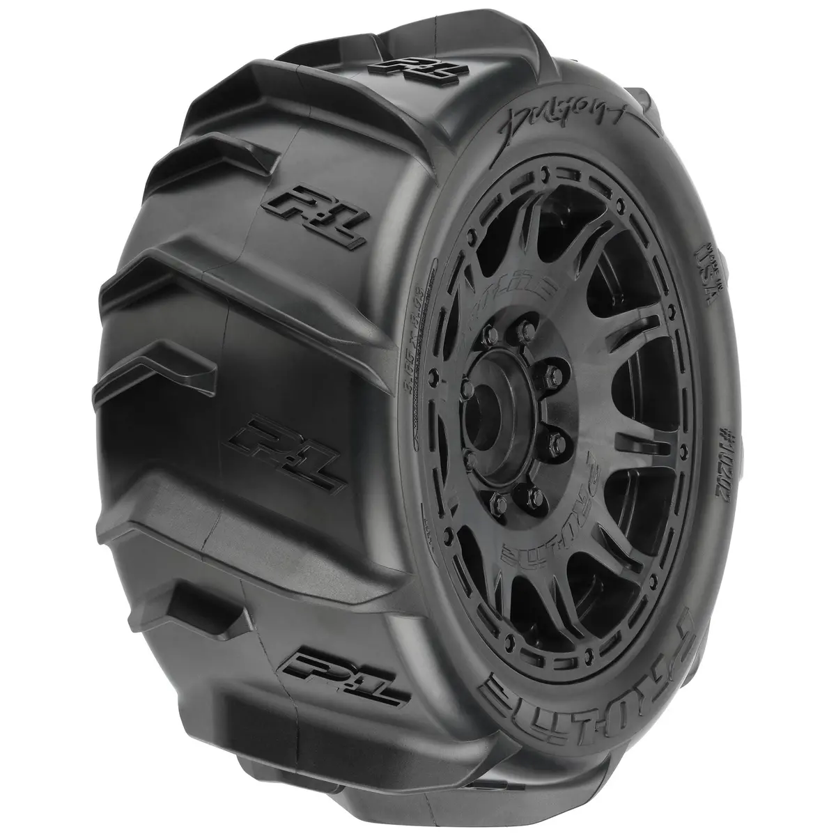 1/6 Dumont Sand/Snow Tires F/R 5.7" Tires Mtd 24Mm Black Raid 2 - Pro1020210 1