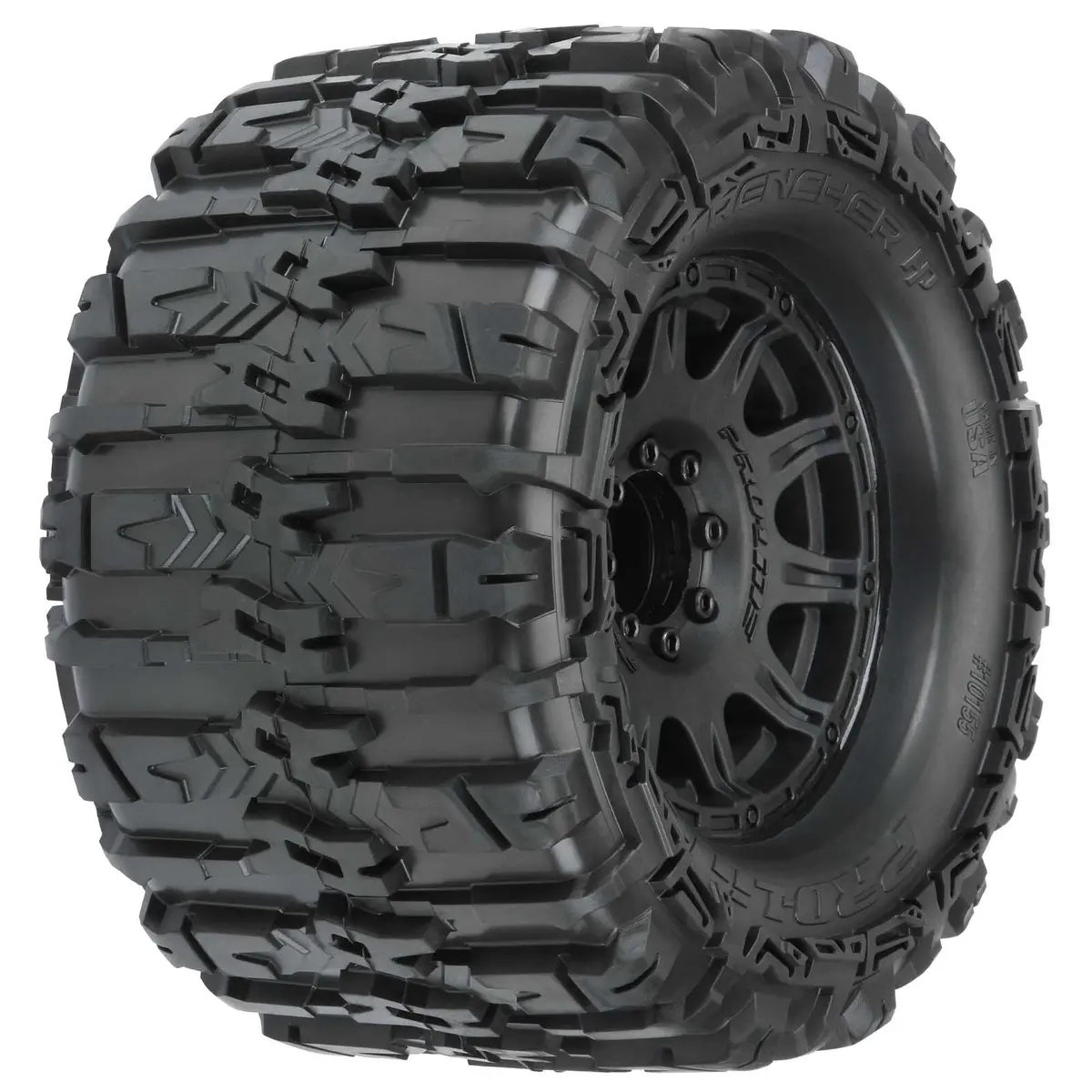 1/8 Trencher Hp Belted F/R 3.8" Mt Tires Mounted 17Mm Blk Raid (2) - Pro1015510 1