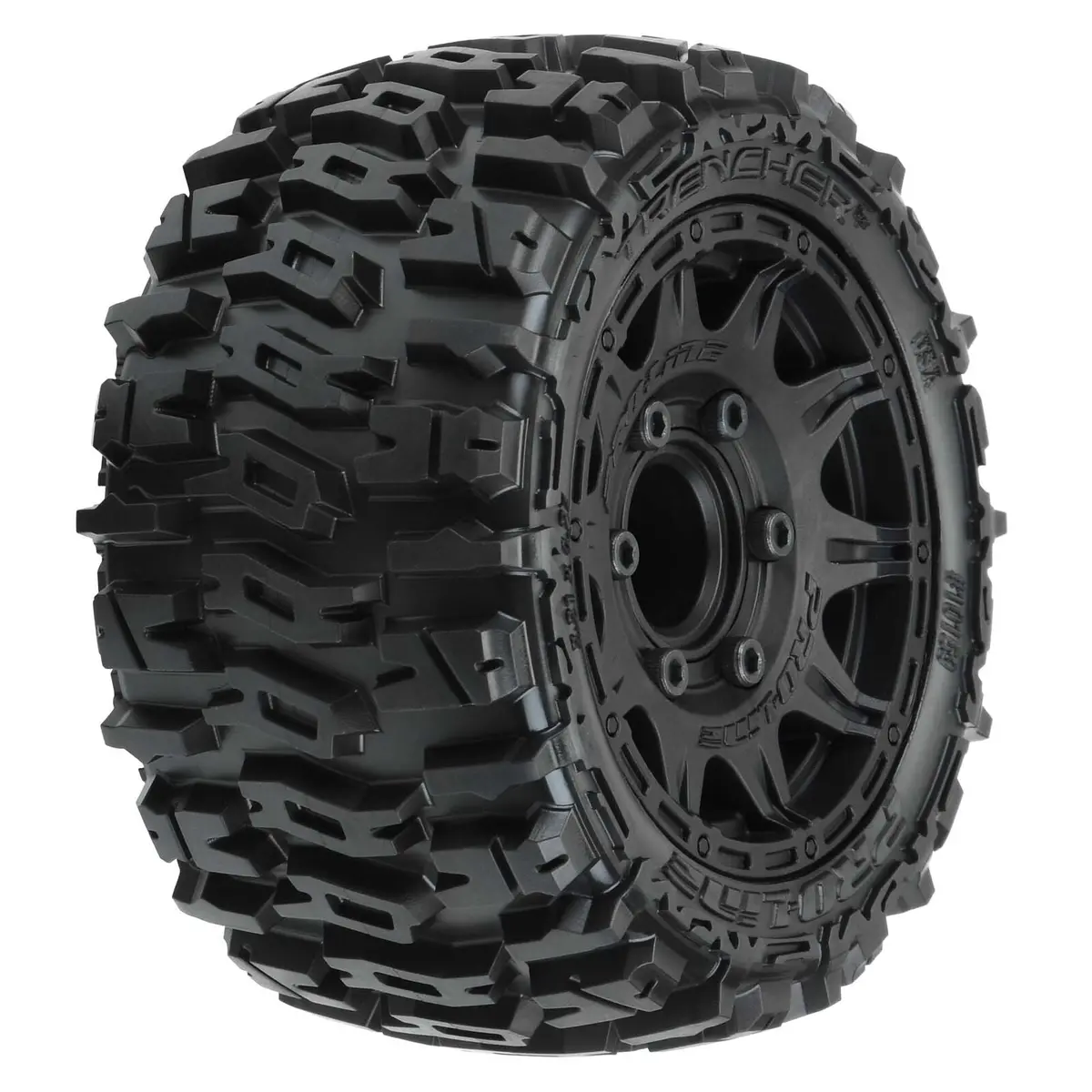 1/10 Trencher Lp Front/Rear 2.8" Mt Tires Mounted 12Mm Blk Raid (2) - Pro1015910 1