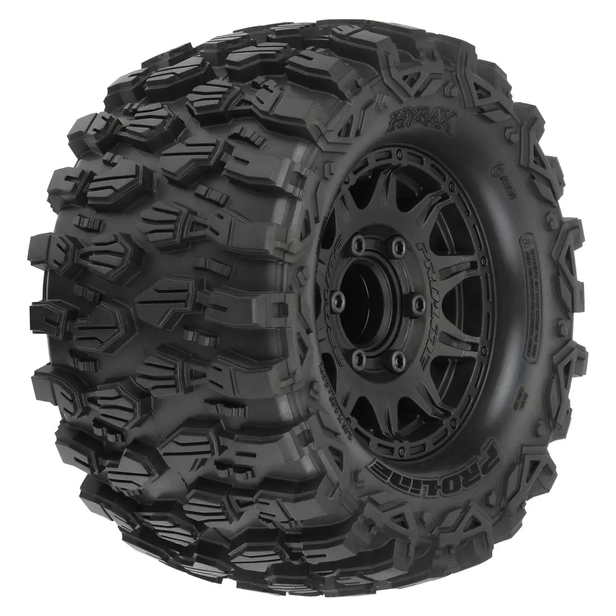 1/10 Hyrax Front/Rear 2.8" Mt Tires Mounted 12Mm Black Raid (2) - Pro1019010 1