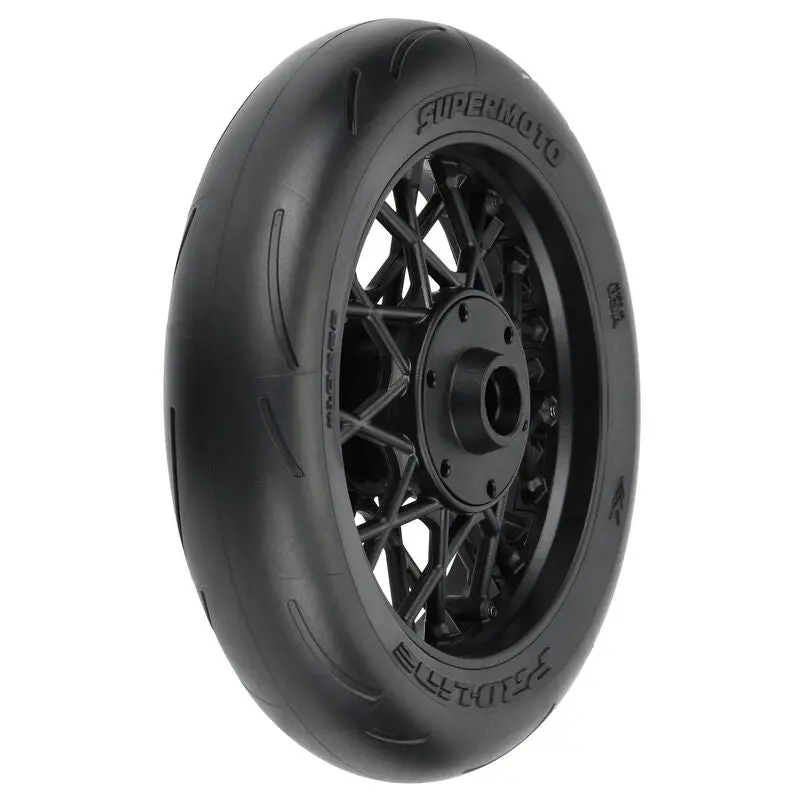 1/4 Supermoto S3 Motorcycle Front Tire Mtd Black (1): Promoto-Mx - Pro1022210 1