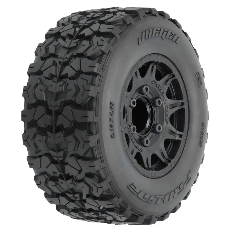 Proline 1/10 Jaeger Hp Belted F/R 2.8" Mt Tires Mtd 12Mm/14Mm Black Raid (2) 1