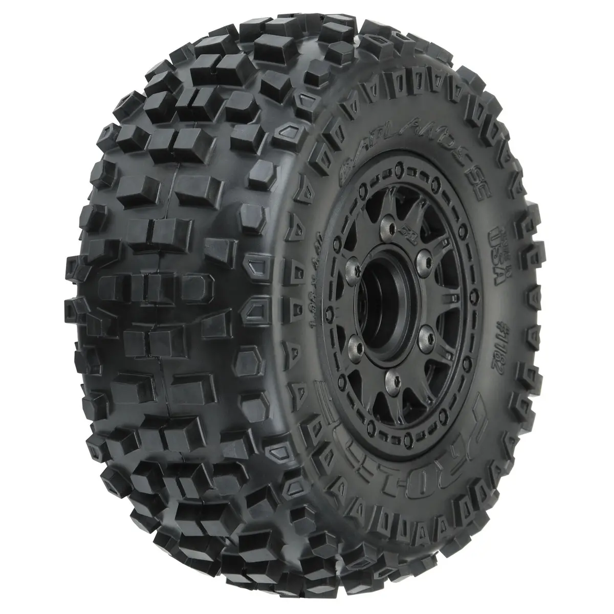1/10 Badlands Front/Rear 2.2"/3.0" Sc Mounted 12Mm Black Raid (2) - Pro118210 1