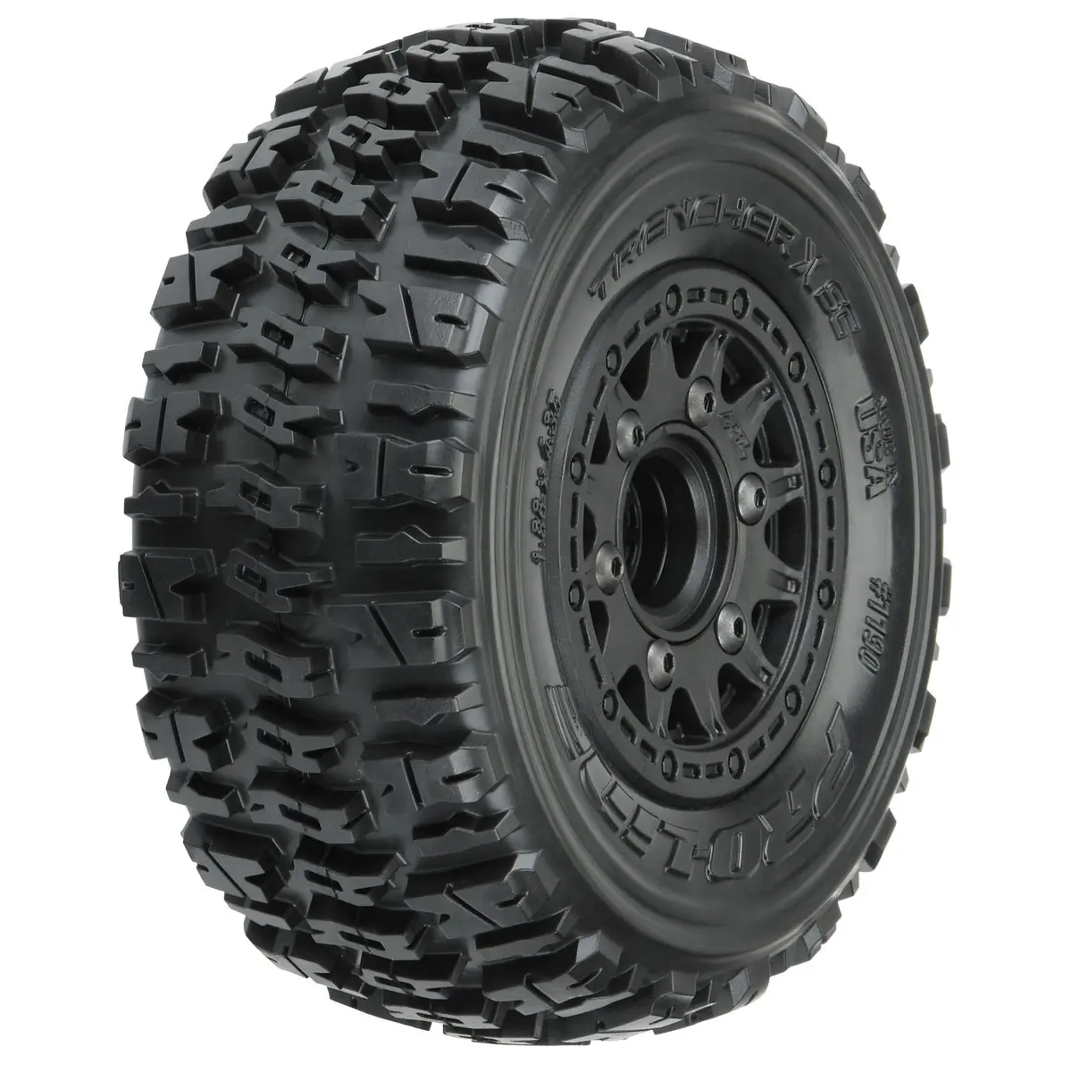 1/10 Trencher X Front/Rear 2.2"/3.0" Sc Mounted 12Mm Black Raid (2) - Pro119010 1