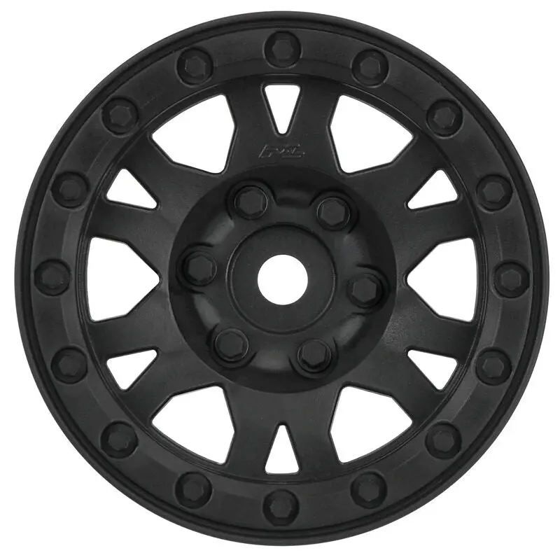 Impulse 1.9, Plastic, Black, Bead-Loc, Front/Rear Wheels (2): Crawler 1