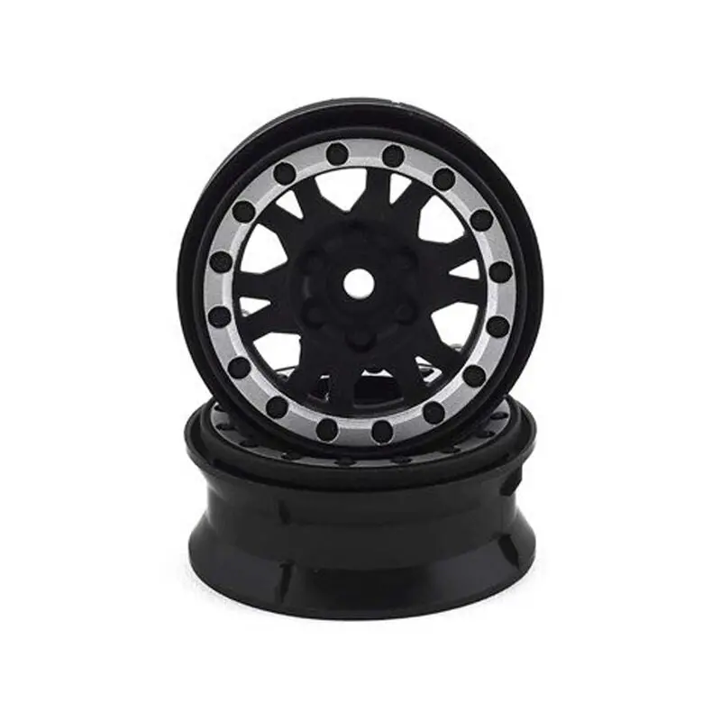 Impulse 1.9" Black/Silver Wheel (2): Crawlers F/R 1