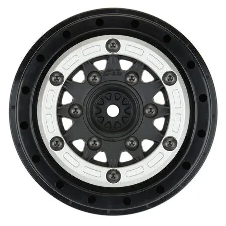 1/10 Raid Bead-Loc Fr/Rr 2.2"/3.0" 12 & 14Mm Sc Wheels (2) Silvr/Blk - Pro281103 1