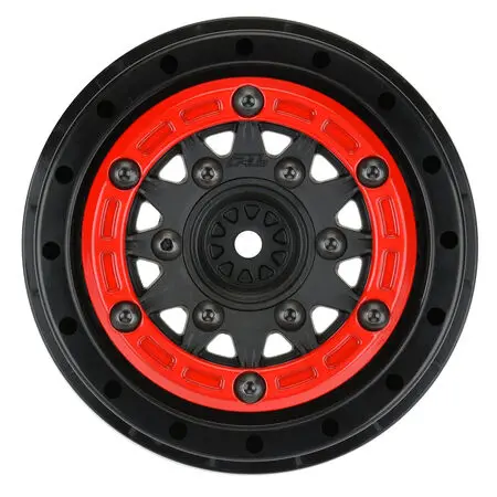 Raid Bead Loc Fr/Rr 2.2"/3.0" 12 & 14Mm Sc Wheels (2) Red/Black - Pro281104 1