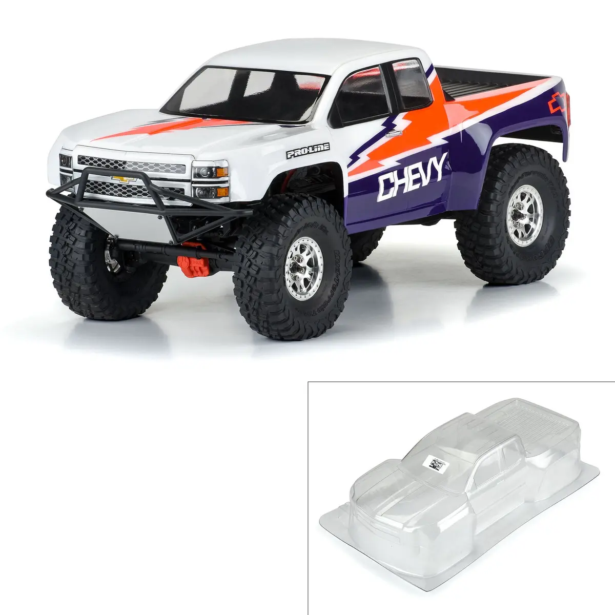 1/10 2015 Chevy Silverado Pre-Runner Clear Body 12.3" Wb Crawlers - Pro360100 1