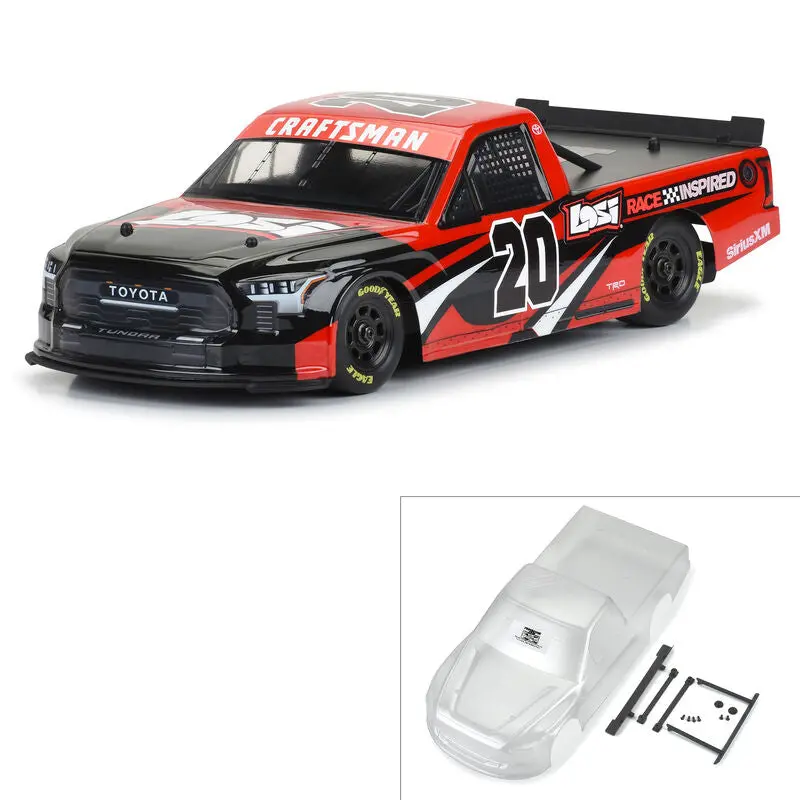 Pro-Line 1/12 Pre-Cut 2024 Toyota Tundra Truck Clear Body: Losi Nascar 1