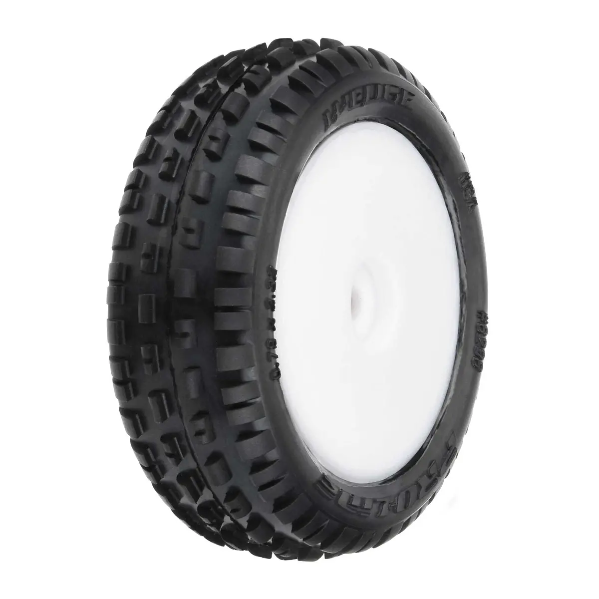 Pro-Line 1/18 Wedge Front Carpet Mini-B Tires Mounted 8Mm White Wheels (2) - Pro829813 1