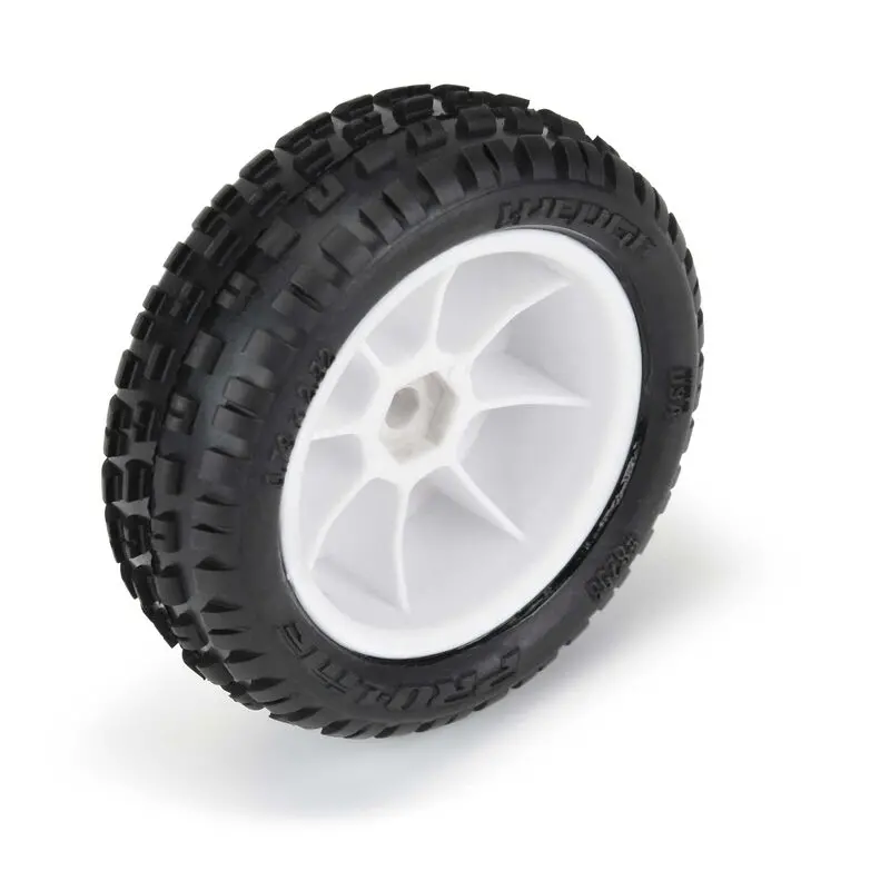 Pro-Line 1/18 Wedge Front Carpet Mini-B Tires Mounted 8Mm White Wheels (2) - Pro829813 2