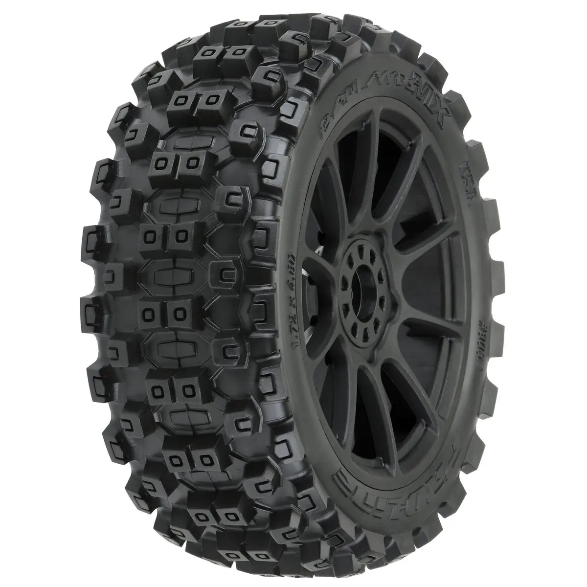 1/8 Badlands Mx M2 F/R Buggy Tires Mounted 17Mm Black Mach 10 (2) - Pro906721 1