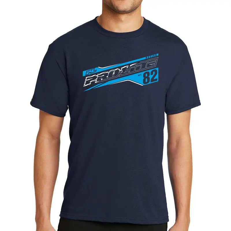 Pro-Line Racing Streak Deep Navy T-Shirt, Small - Pro985401 1