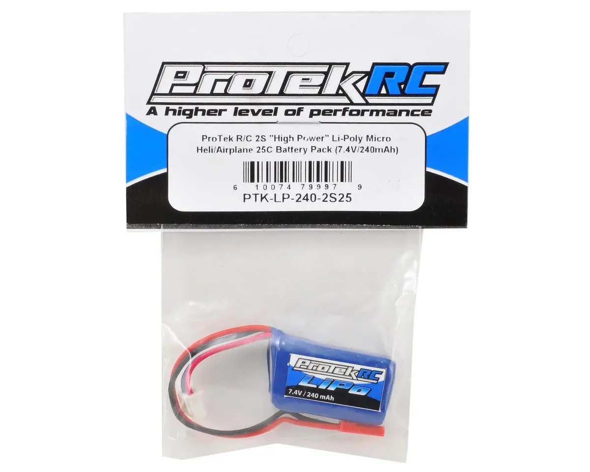 Protek Rc 2S High Power 30C Micro Lipo Battery (7.4V/240Mah) W/Jst Connector 2