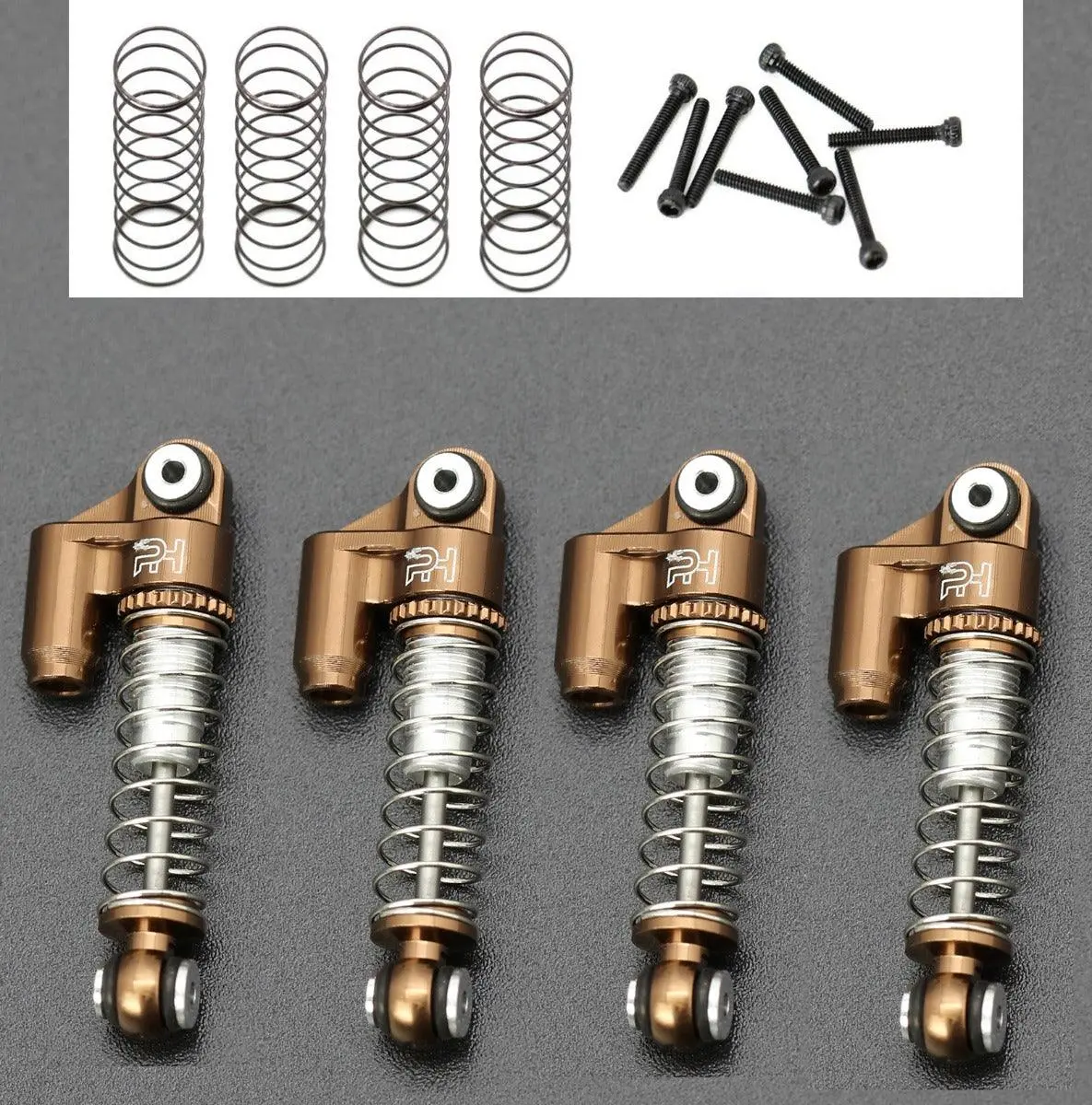 Powerhobby Axial Scx24 C10 Jlu Jeep Betty Aluminum Shocks Copper 1