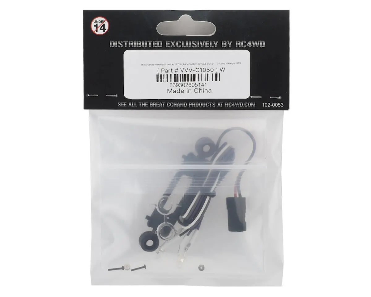 Rc4wd Axial Scx24 Headlight Insert W/Led Light (Axi00002v2) 1