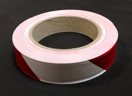 Rcp Tracks Red/White Vinyl Tape 1" X 100 Feet 2