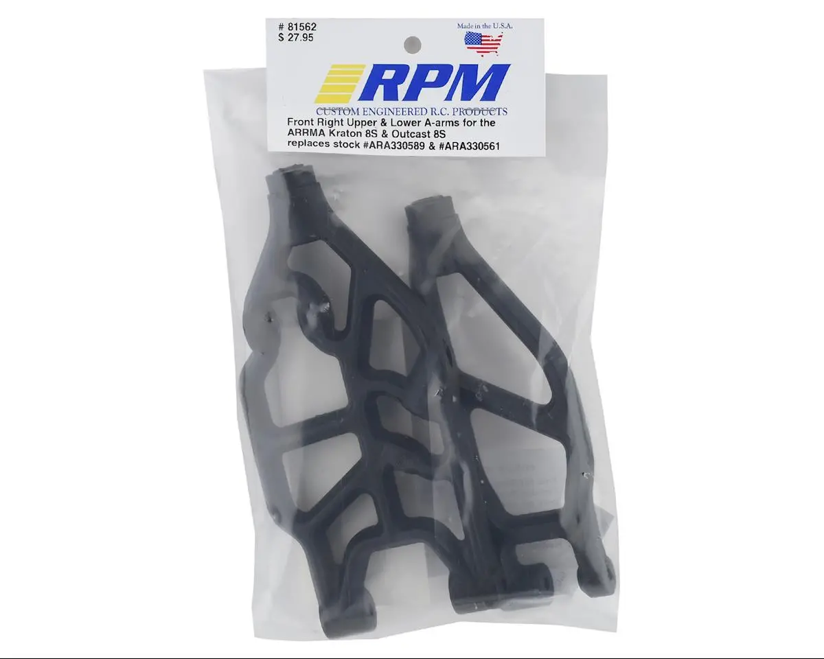 Rpm Arrma 8S Blx Front Right Upper & Lower Suspension Arms (2) 1