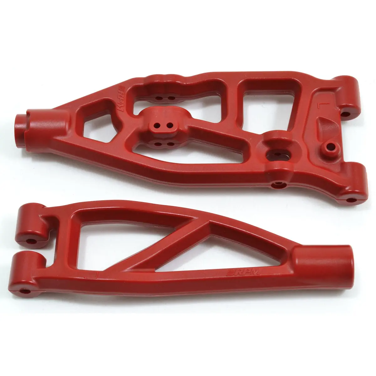 Front Left Upper & Lower A-Arms: Arrma V5 6S Blx & Exb Trucks, Red - Rpm81579 1