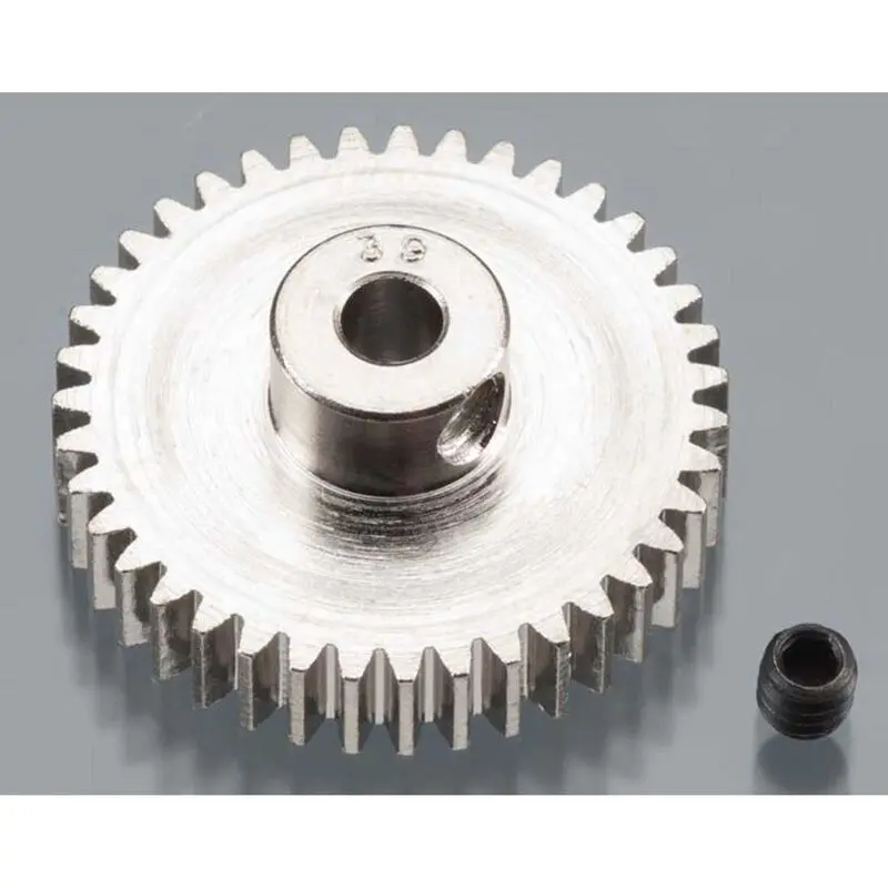 Nickel-Plated 48 Pitch Pinion Gear, 39T 1