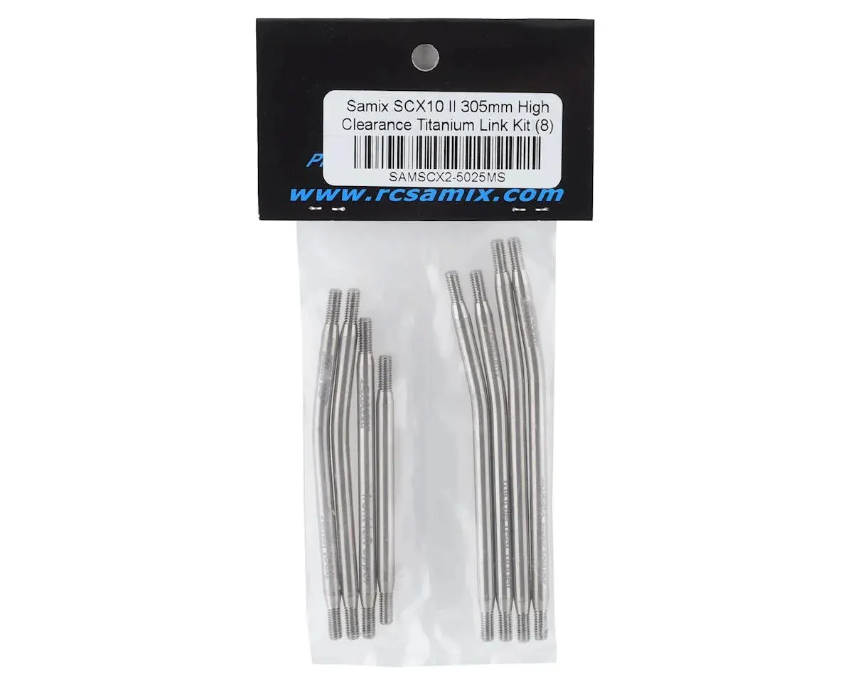 Samix Scx10 Ii 305Mm High Clearance Titanium Suspension Links (8) (Wraith 1.9, Deadbolt, Honcho, G6) 1