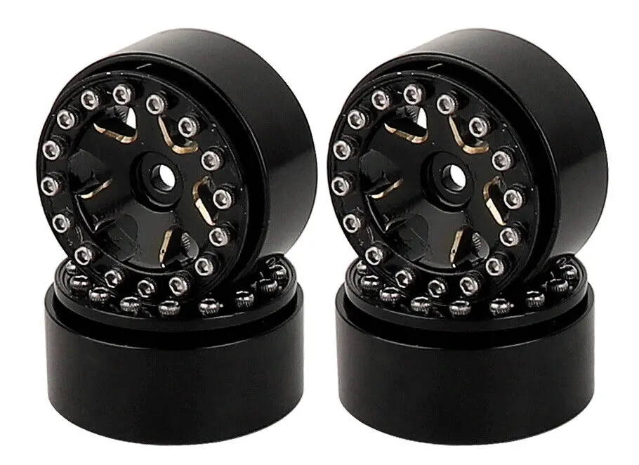 Scx24 Jeep Bronco 1.0" Z2 Brass Beadlock Crawler Wheels 1