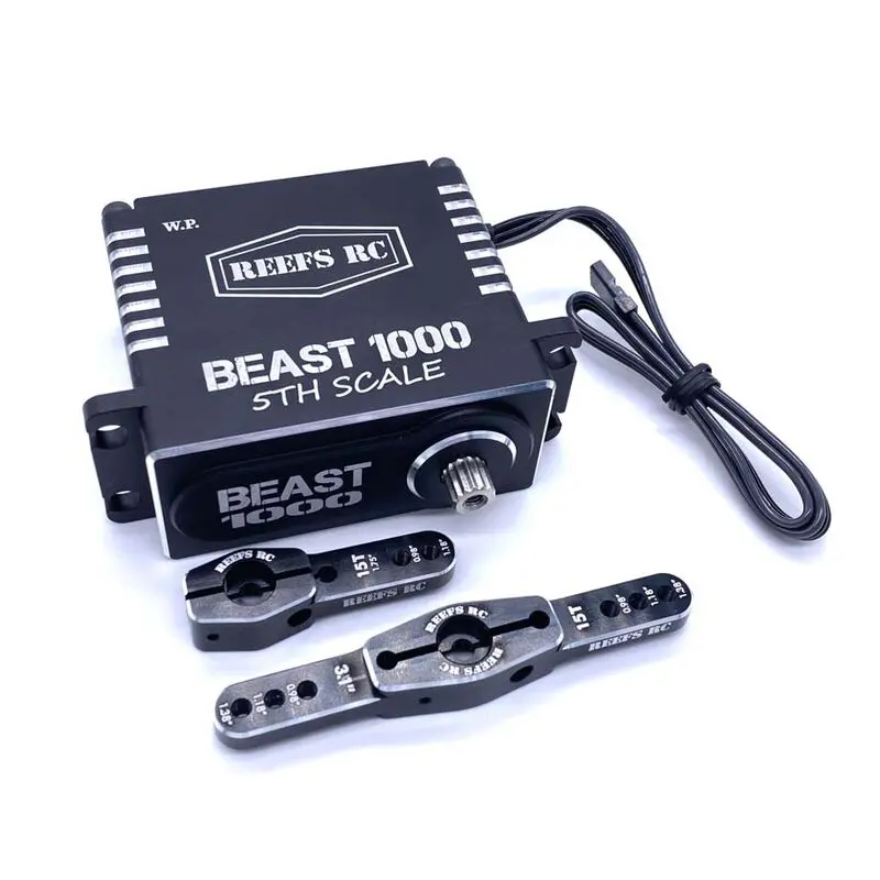 Beast 1000 1/5 Scale Digital Metal Gear Waterproof Servo, Black - Sehreefs102 1