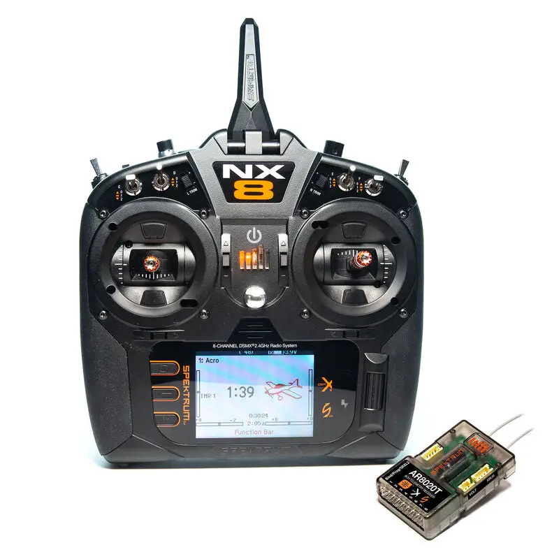 Nx8 8-Channel Dsmx Transmitter With Ar8020t Telemetry Receiver - Spm8200 1