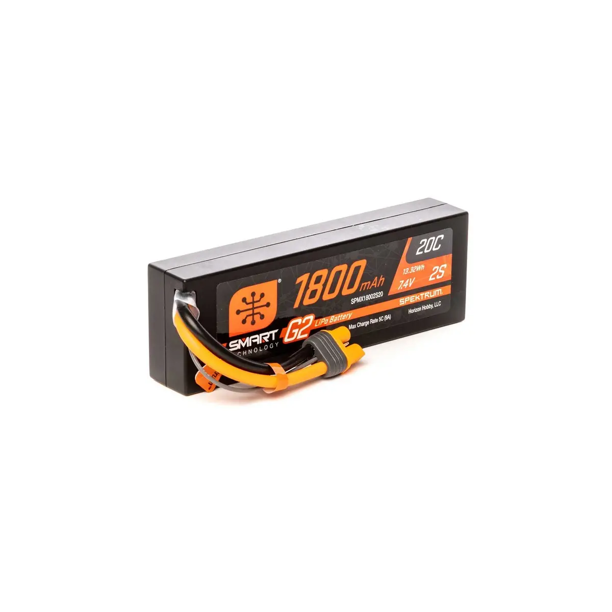 Spektrum Smart 7.4V 1800Mah 2S 20C Smart G2 Lipo Battery: Ic3 - Spmx18002s20 1