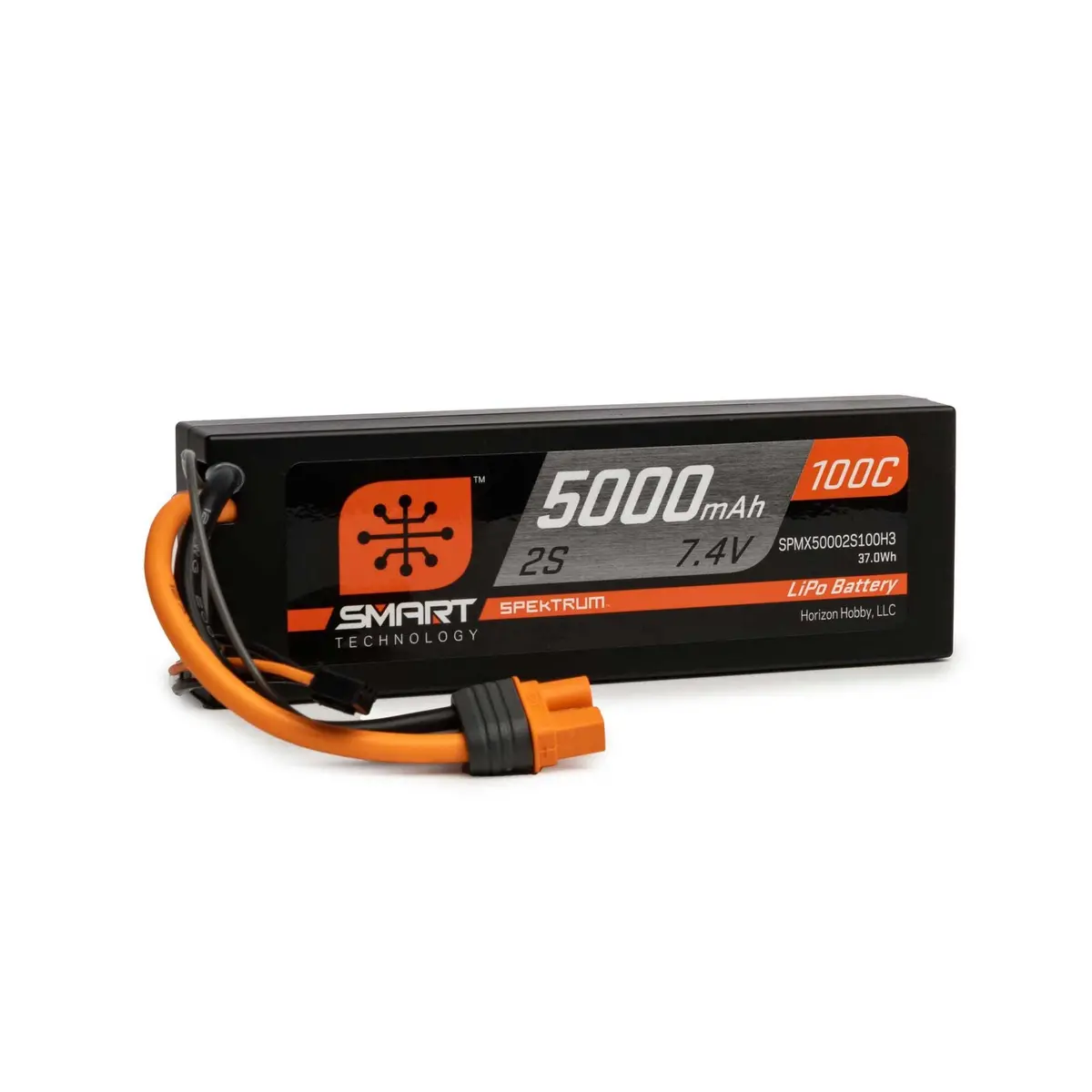 7.4V 5000Mah 2S 100C Smart Hardcase Lipo Battery: Ic3 - Spmx50002s100 H3 1
