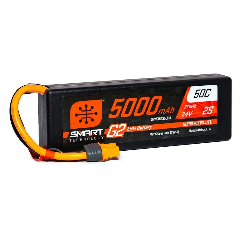 7.4V 5000Mah 2S 50C Smart Lipo G2 Hard Case: Ic3 1